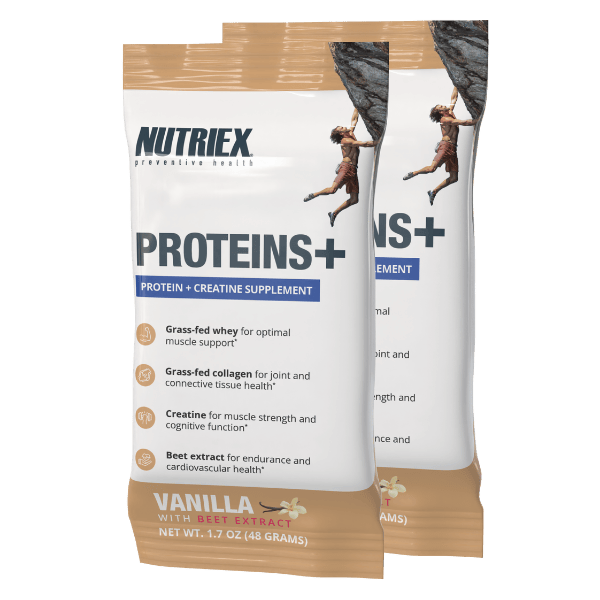Two Nutriex Protein+ Samples on a white background