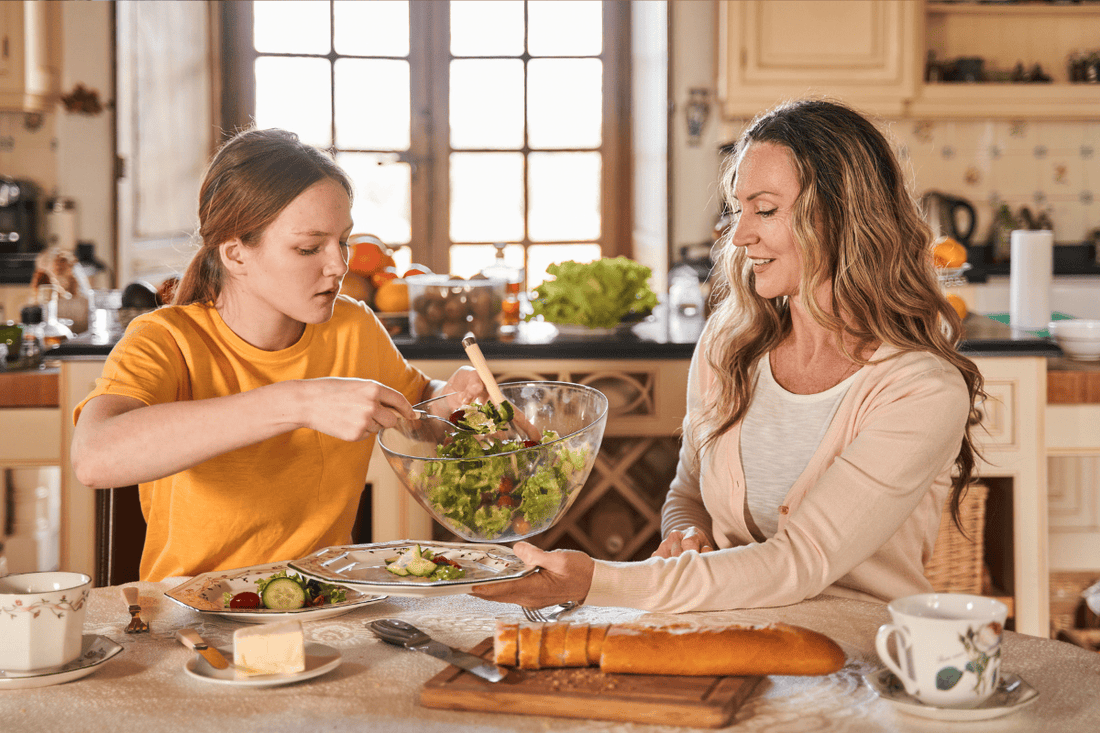 teenager eating good food