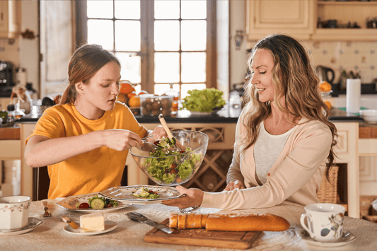 teenager eating good food