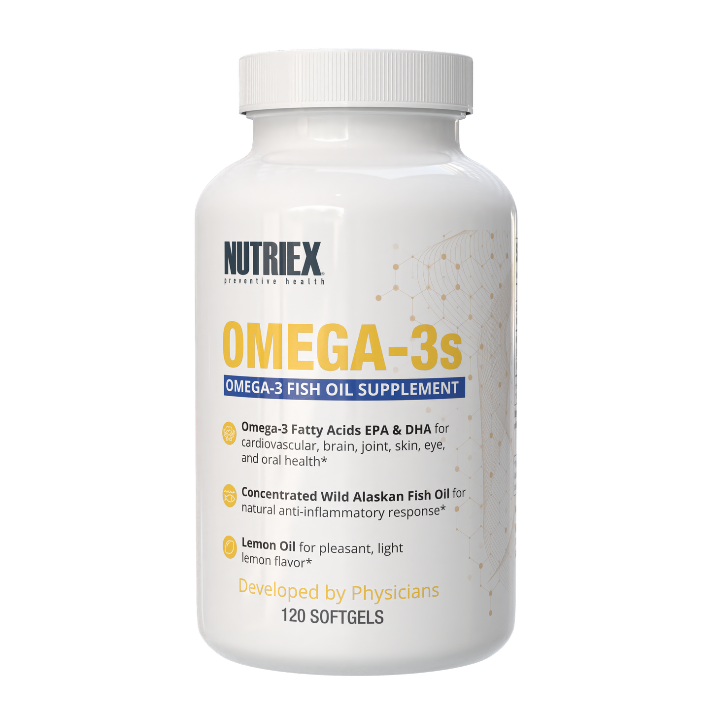 Nutriex Omega #s delivers essential omega-3 fatty acids EPA and DHA