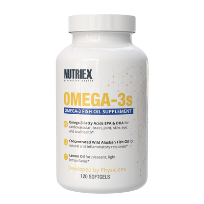 Nutriex Omega #s delivers essential omega-3 fatty acids EPA and DHA